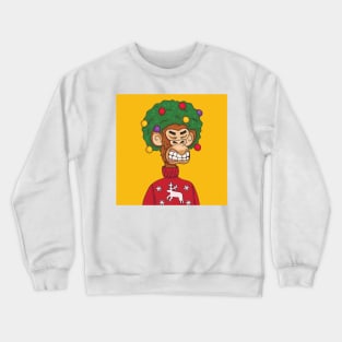 Christmas funny ugly sweat shirt with a nft crypto monkey Crewneck Sweatshirt